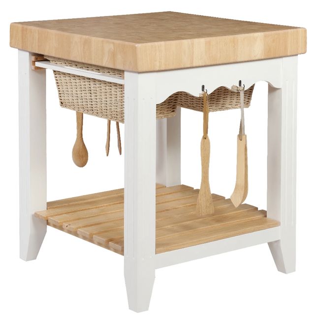 Powell® Kolton White Kitchen Island-0
