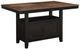 Steve Silver Co. Bermuda Black/Dark Brown Storage Counter Table with Leaf-0