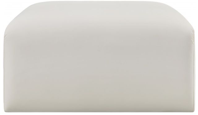 Meridian Furniture Arc Cream Vegan Leather Ottoman-2