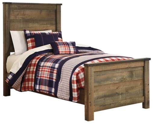 Signature Design by Ashley® Trinell 5-Piece Brown Twin Panel Bed Set-1