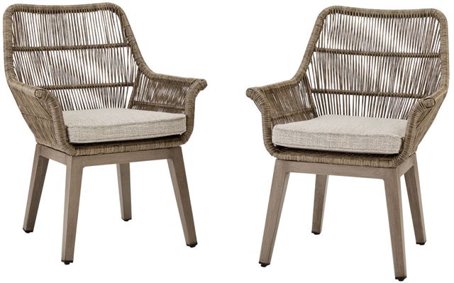 Signature Design by Ashley® Beach Front 2-Piece Beige Arm Chair with Cushion-0