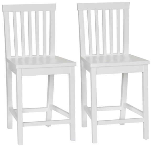 Linon Tory 2-Piece White Counter Stool Set-0