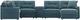 Drew & Jonathan Home ModularOne New Horizon 8-Piece Teal Modular Chaise Sectional with Console-2