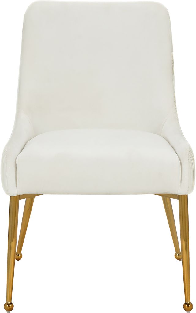 Meridian Furniture Ace Cream/Gold Dining Side Chair-1
