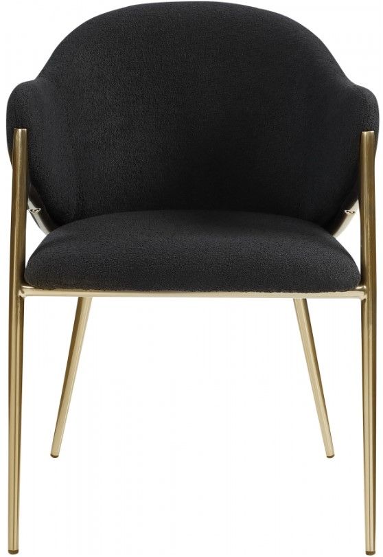 Meridian Furniture Nial Black/Brushed Brass Dining Chair-1