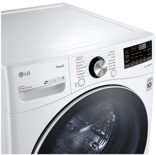 LG White Front Load Laundry Pair-5