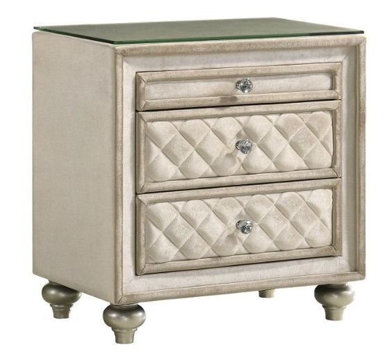 ACME Furniture Lucienne Beige Nightstand-0