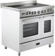 Verona® Prestige 36" White Double Oven Pro Style Electric Range-1