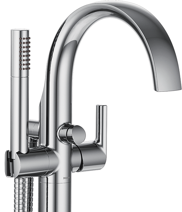 Moen® Doux™ Chrome One-Handle Tub Filler with Hand Shower-1