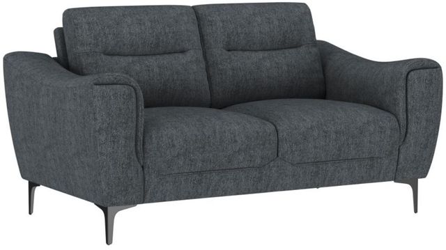 Coaster® Nolan Charcoal Upholstered Sloped Track Arm Loveseat-0