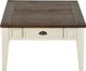 Steve Silver Co. Cayla Dark Oak Cocktail Table with White Base-1