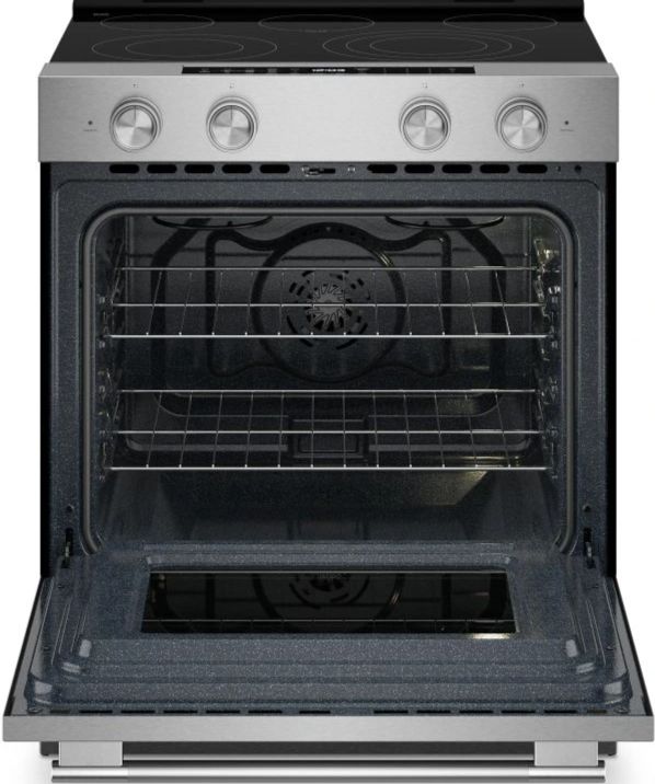 KitchenAid® 30" PrintShield™ Stainless Slide-In Electric Range with Convection Cooking Modes-1