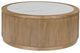 Signature Design by Ashley® Camdill White Round Cocktail Table with Light Brown Base-0