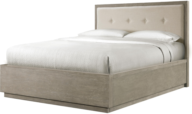 Riverside Furniture Zoey King Urban Gray Low Upholstered Panel Bed-1