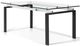 Korson Furniture Lulie Rectangular Glass Top Dining Table with Metal Legs-0