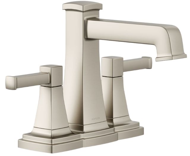 KOHLER® Riff® Vibrant Brushed Nickel 1.2 GPM Centerset Bathroom Sink Faucet-0