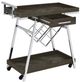 Coaster® Kinney Chrome/Gray 2-Tier Bar Cart with Storage Drawer-1