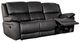 Furniture of America® Glarus Black Sofa Manual Recliner-0