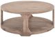 International Furniture Direct Balam Stained White Round Cocktail Table-0