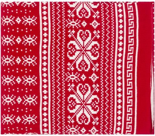 Surya Rudolf Bright Red 50"x60" Throw Blanket-0