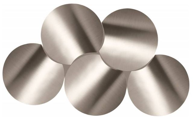 Meridian Furniture Dimple 5-Piece Silver 16" Modular Nesting Coffee Table Set-2