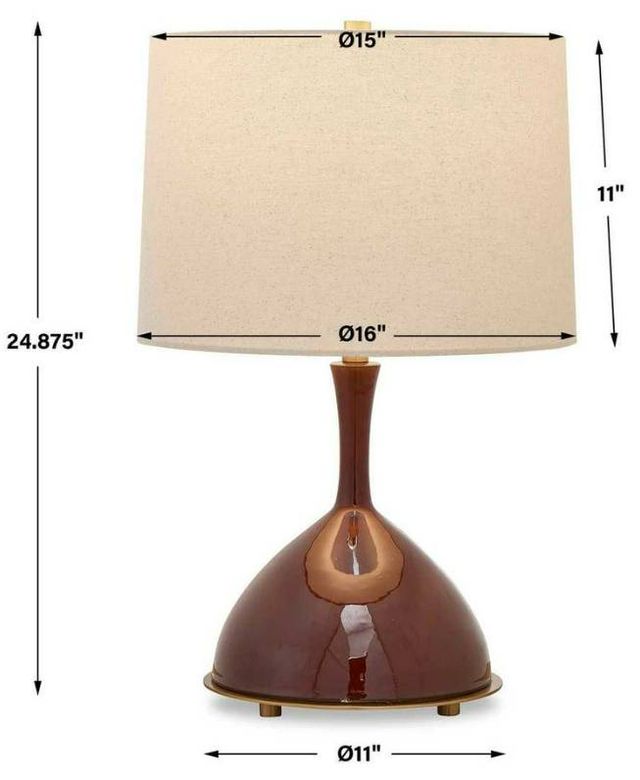Uttermost® Colette Burgundy Table Lamp-2