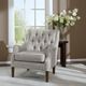 Olliix by Madison Park Grey Qwen Button Tufted Accent Chair-4