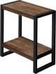 Monarch Specialties Inc. Brown Reclaimed Wood Look Accent Table with Black Frame-0