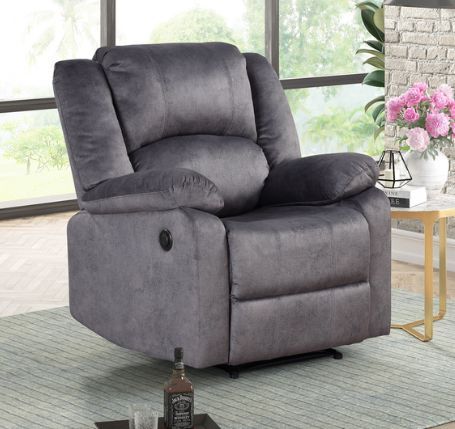 Milton Greens Stars Blue/Gray Power Recliner Chair-2