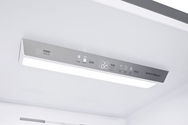 Summit® 28 in. 14.6 Cu. Ft. Stainless Steel Counter Depth Bottom Freezer Refrigerator-6