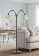 Cal® Lighting & Accessories Gail Beige/Dark Bronze Floor Lamp with Goose Neck-1