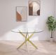 Meridian Furniture Xander Gold 48" Round Dining Table-2
