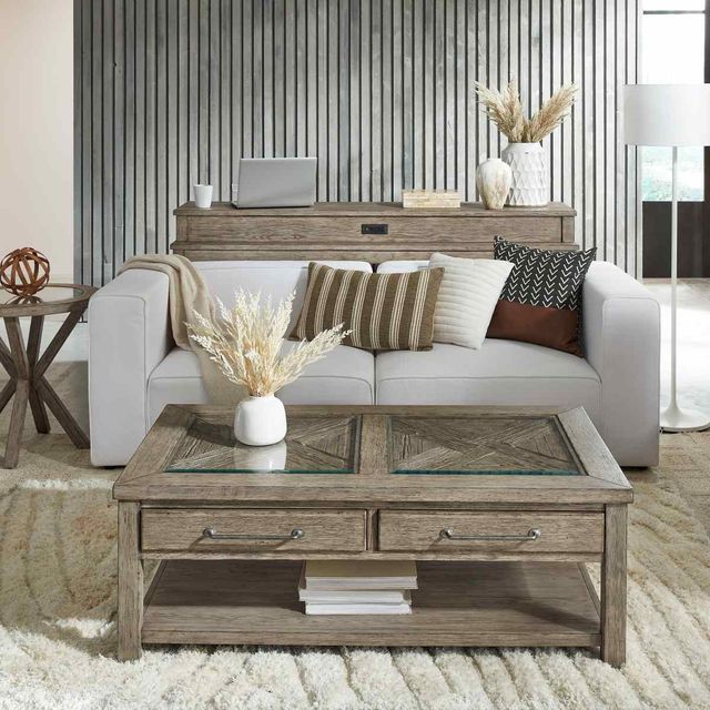 Liberty Furniture Skyview Lodge Cobblestone Cocktail Table-1