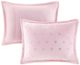 Olliix by Mi Zone Glimmer Rosalie Pink and Silver Full/Queen Metallic Printed Plush Comforter Set-2