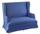 A & B Home Blue Loveseat -0