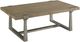 Hammary® Timber Forge Light Brown Rectangular Coffee Table with Aged Natural Silver Base-0
