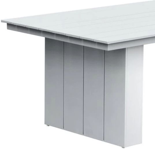 Intercon Nash Buff Aluminum Trestle Outdoor Dining Table-1