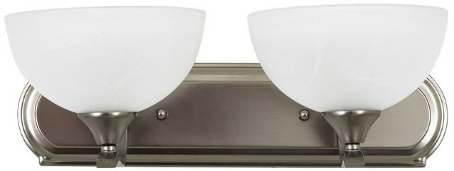 YHD Glacier Point Ivory Cloud/Satin Nickel 2-Light Vanity Lighting-4