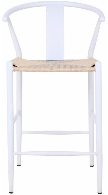 Meridian Furniture Beck Matte White Stool-1