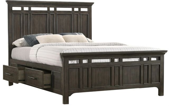 Intercon Hawthorne Burnished Clay Queen Storage Panel Bed-0