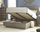 Durham Furniture Milestone Collection Mineral Queen Plinth Lift Bed with Storage-1