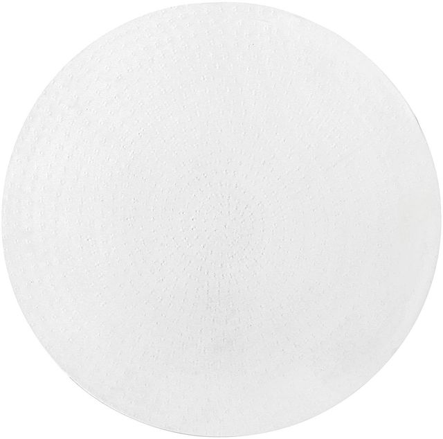 Monarch Specialties Inc. White Textured Iron Round Pedestal Drum Table-2