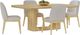 Elements International Rosalie 5-Piece Natural Rectangular Dining Set-0