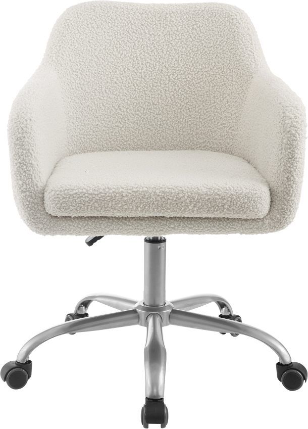 Linon Coco Natural/Silver Office Chair-3