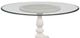American WoodCrafters Rodanthe Glass Top Dining Table with Dove White Base-1
