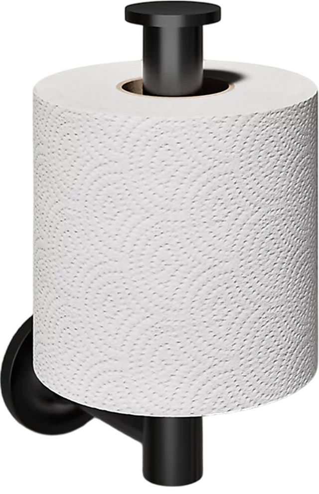 KOHLER® Purist® Matte Black Vertical Toilet Paper Holder-1