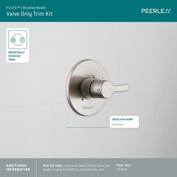 Peerless Flute™ Brushed Nickel Valve Trim Kit-1