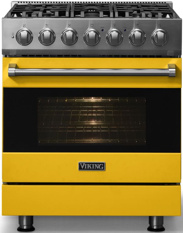 Viking® 3 Series 30" Daffodil Pro Style Dual Fuel Range-2