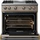 Viking® 5 Series 36" Nantucket Pro Style Gas (NG) Range with Brushed Brass Trim-1