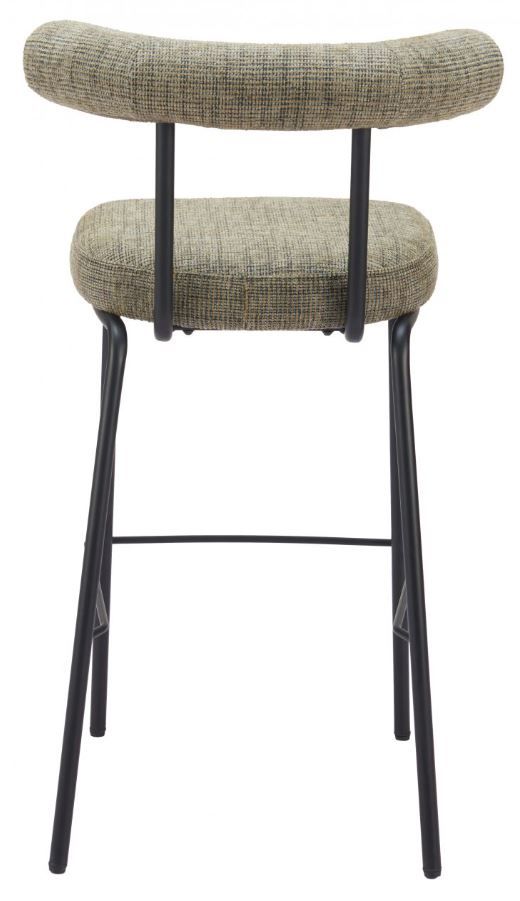 Zuo® Modern Kede Black/Green Tweed Barstool-3